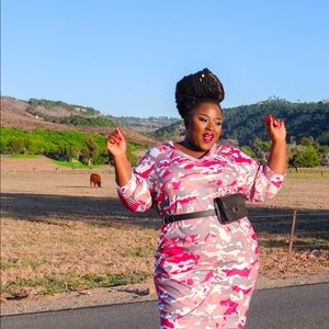 Camouflage Sweatshirt Dress